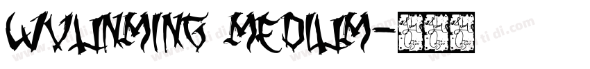 WvunMing Medium字体转换